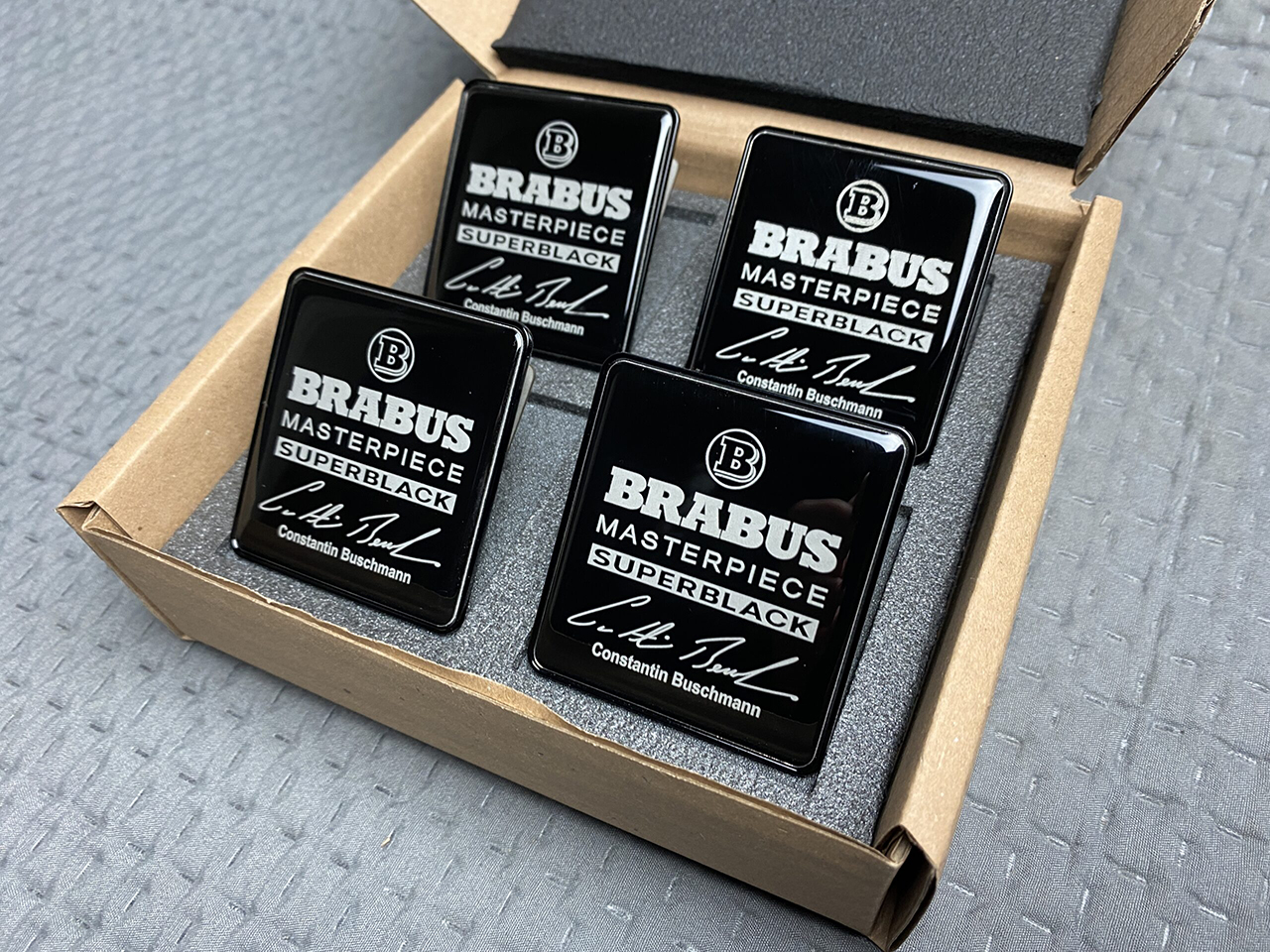 Brabus Superblack Masterpiece Floor Mat Metal Emblems Mercedes-Benz W463A G-Class